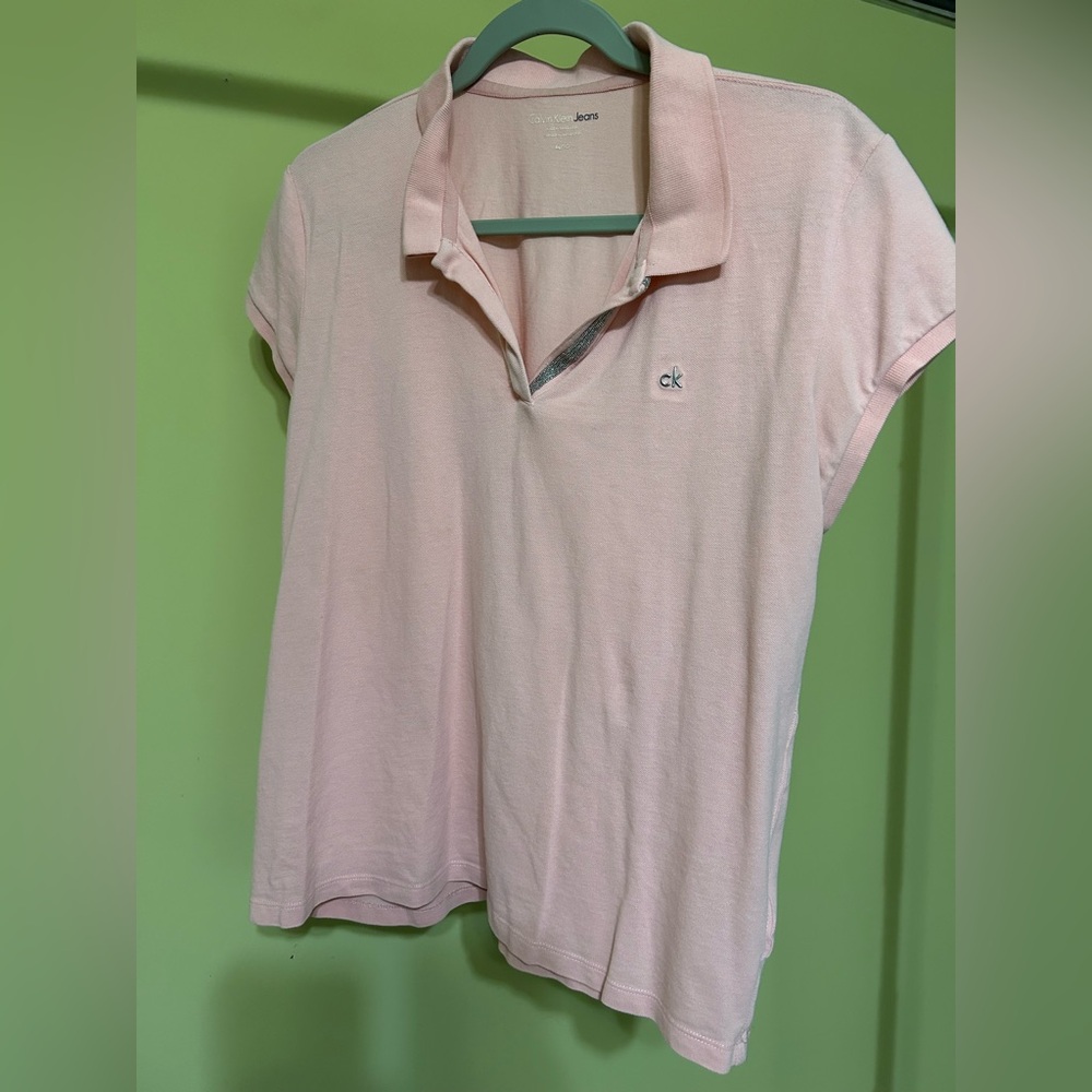 Calvin Klein Light Pink Short Sleeve Polo
